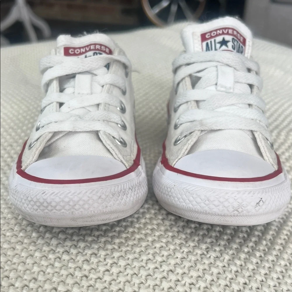 Converse Kids White and Red Sneakers